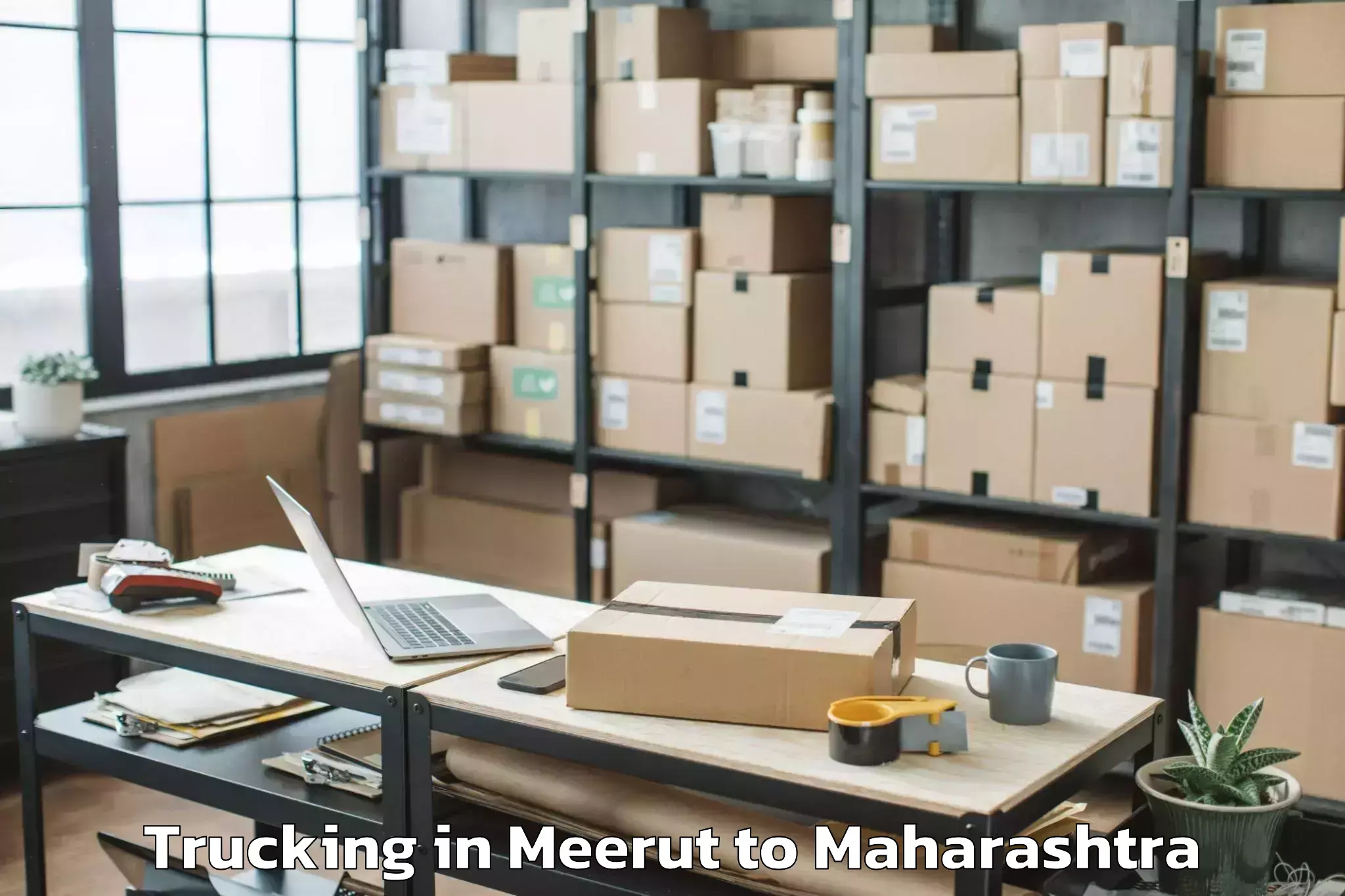 Professional Meerut to Mangaon Trucking